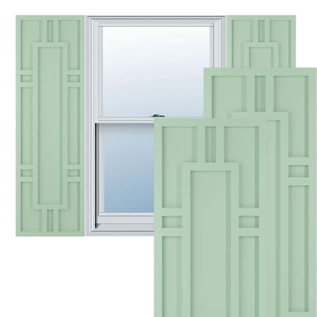True Fit PVC Hastings Fixed Mount Shutters, Seaglass, 12W X 43H